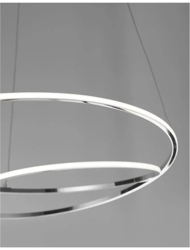 Lustra suspendata LED design modern Viarregio crom