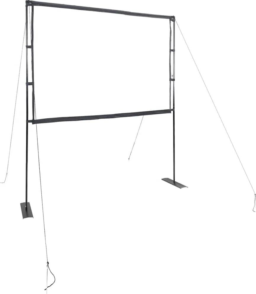 vidaXL Ecran de proiecție cu suporturi, 90 inci, format 4:3