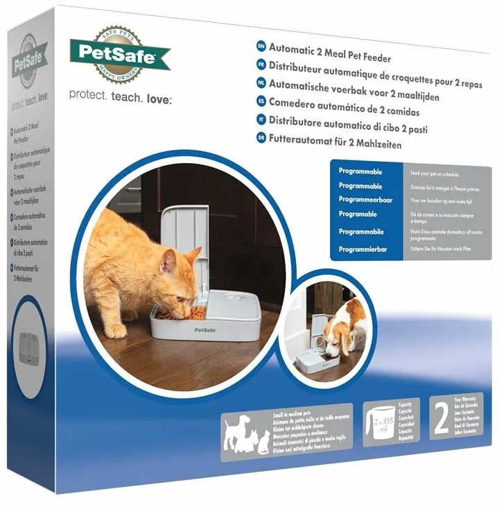 PetSafe® Hrănitoare automată cu 2 mese pentru animale de companie
