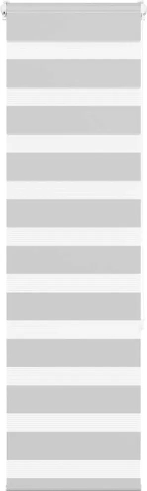 vidaXL Jaluzea tip zebra gri deschis lățime țesătură 45,9 cm poliester