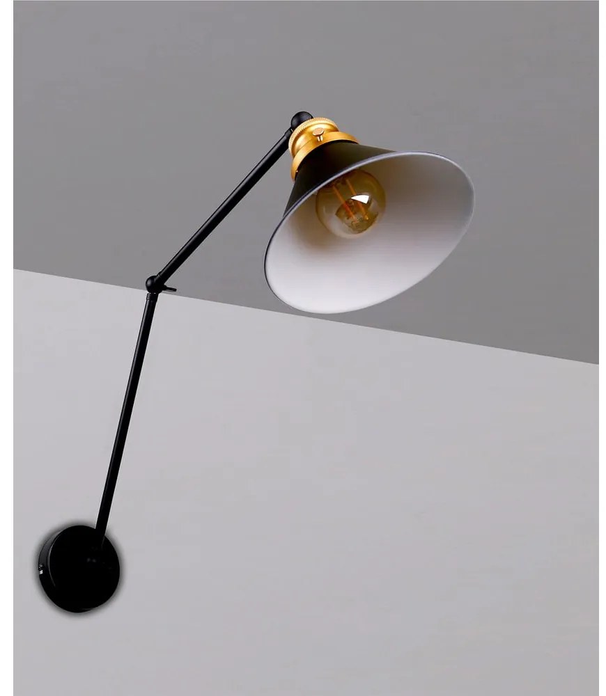 Aplică de perete neagră din metal Fundo – Candellux Lighting