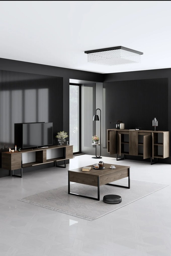 Mobilier living Luna (Nuc + Negru). 1073575