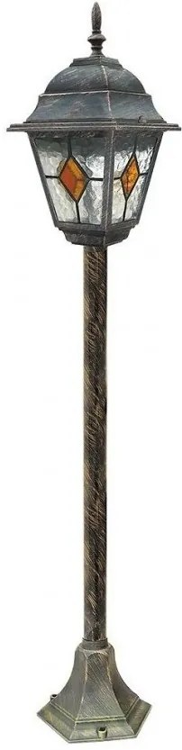 Stalp exterior H-106cm, IP43, auriu antic, sticla Tiffany, Monaco 8185 RX