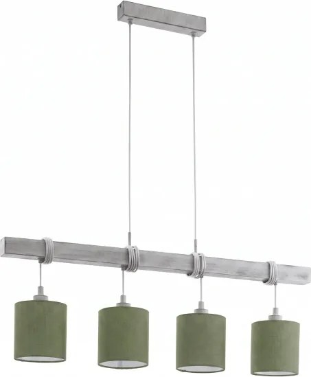 Brilagi - Candelabru LED pe cablu NUBILA 4xE27/60W/230V gri/verde
