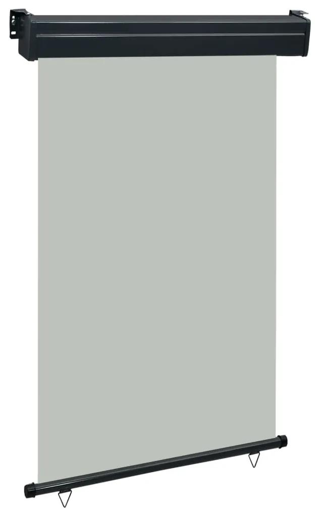 48422 vidaXL Copertină laterală de balcon, gri, 120 x 250 cm