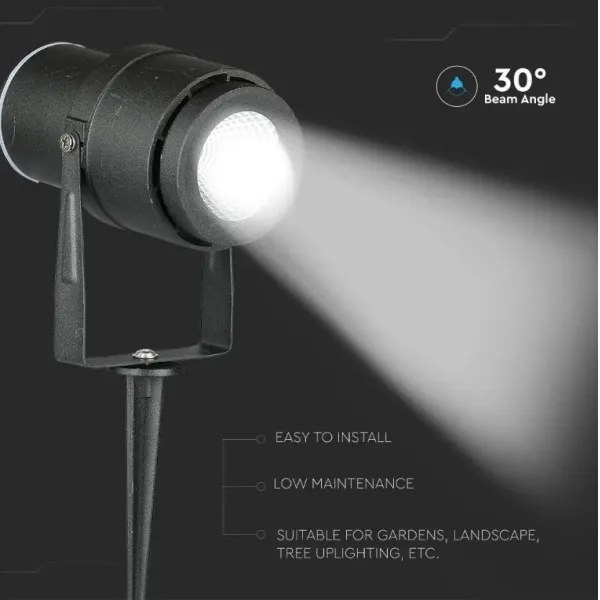 Lampă LED de exterior LED/12W/230V 3000K neagră IP65