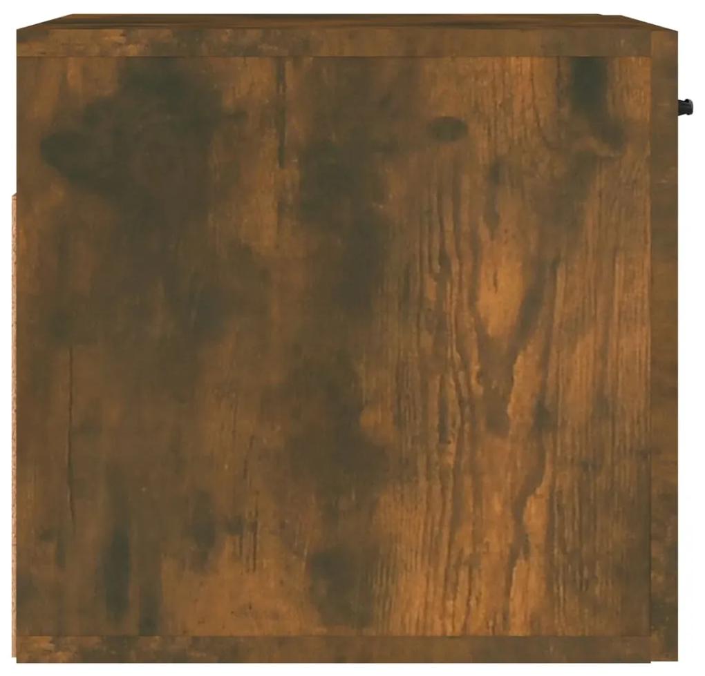 Comoda perete, stejar fumuriu, 80x35x36,5 cm, lemn prelucrat Stejar afumat