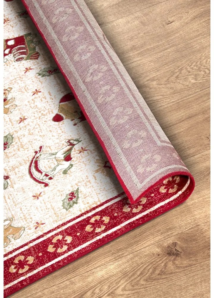 Covor roșu din amestec de bumbac 160x230 cm cu model de Crăciun Toy's Delight Red Christmas – Villeroy&Boch
