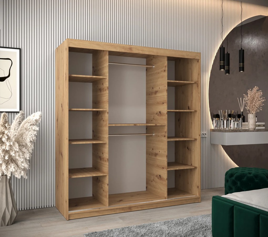 Dulap de haine 180 cm Verika 1 180 (stejar artisan). 1063714