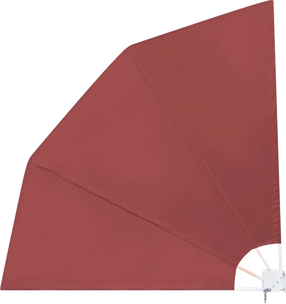 vidaXL Copertină laterală pliabilă de balcon, cărămiziu, 210x210 cm