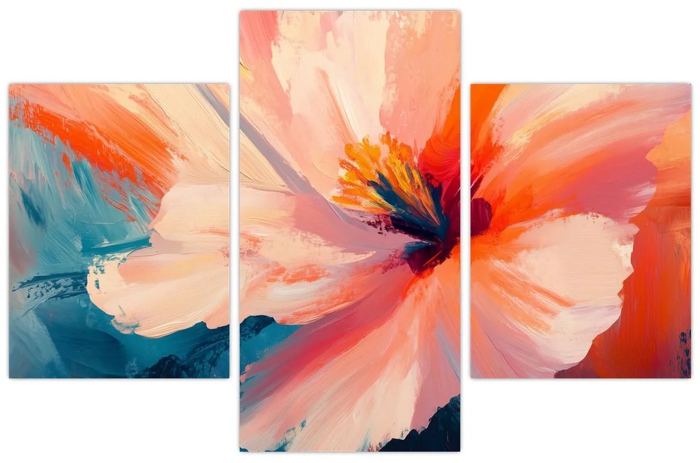 Tablou - Floare pictată (90x60 cm)