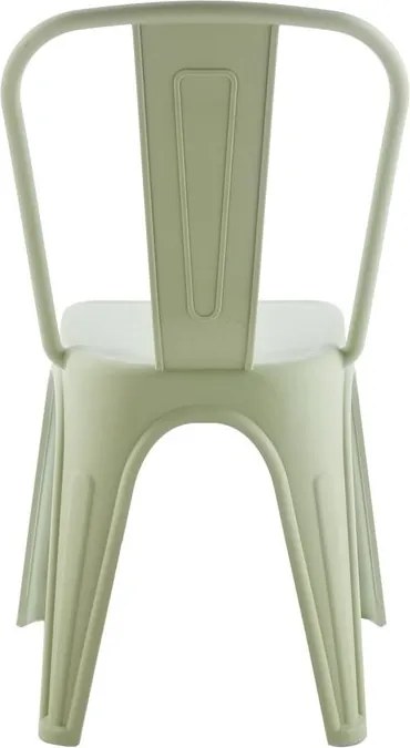 Scaun de exterior design industrial Loft verde deschis