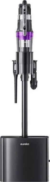 Aspirator vertical 2in1 Eureka NEC490, 350 W, Afisaj LED si lumina, Single Cyclone, 60 min, Statie de golire automata si incarcare, Negru