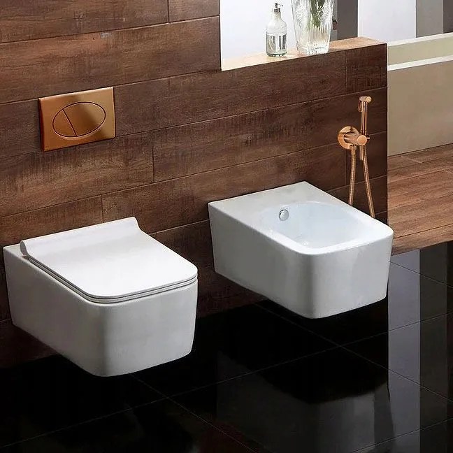 Baterie bideu Lungo Loop cupru periat