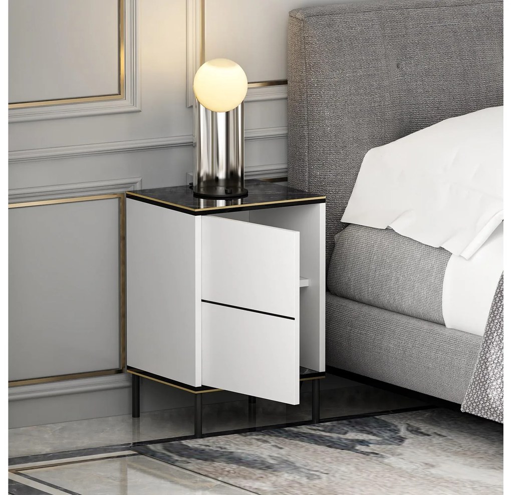 Noptieră Iris (Alb + Negru + Auriu). Promo -16%. 1088929