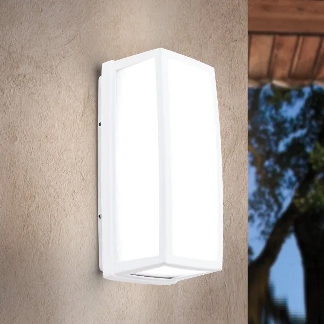 Aplica perete LED de exterior moderna IP54 Bob alba