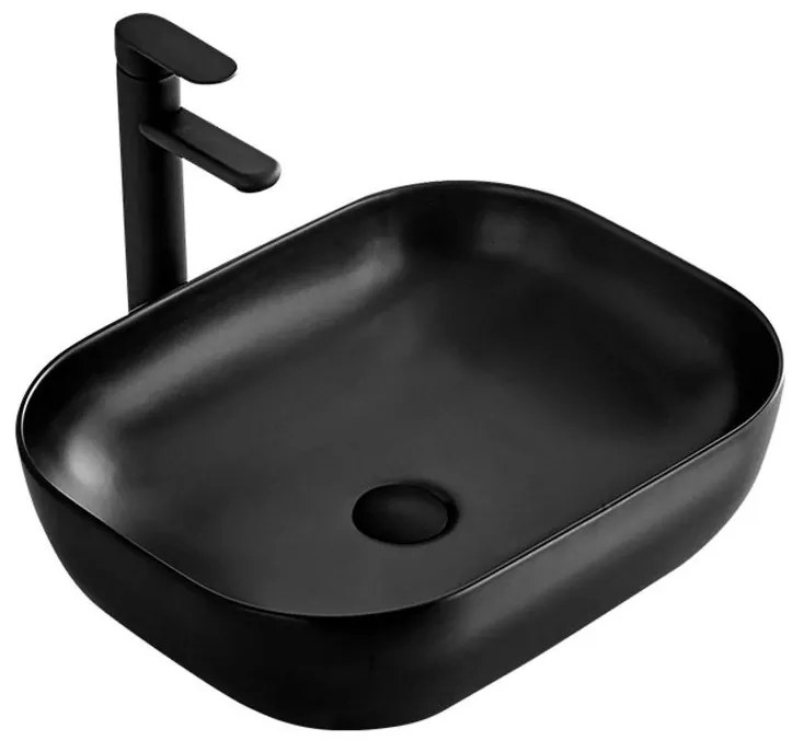 Lavoar Belinda ceramica sanitara negru mat - 46 cm