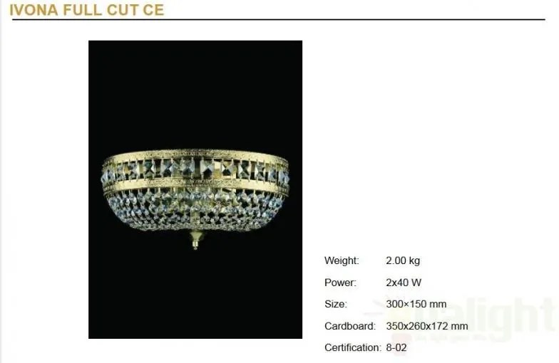 Aplica de perete Cristal Bohemia Exclusive Ivona WL CE