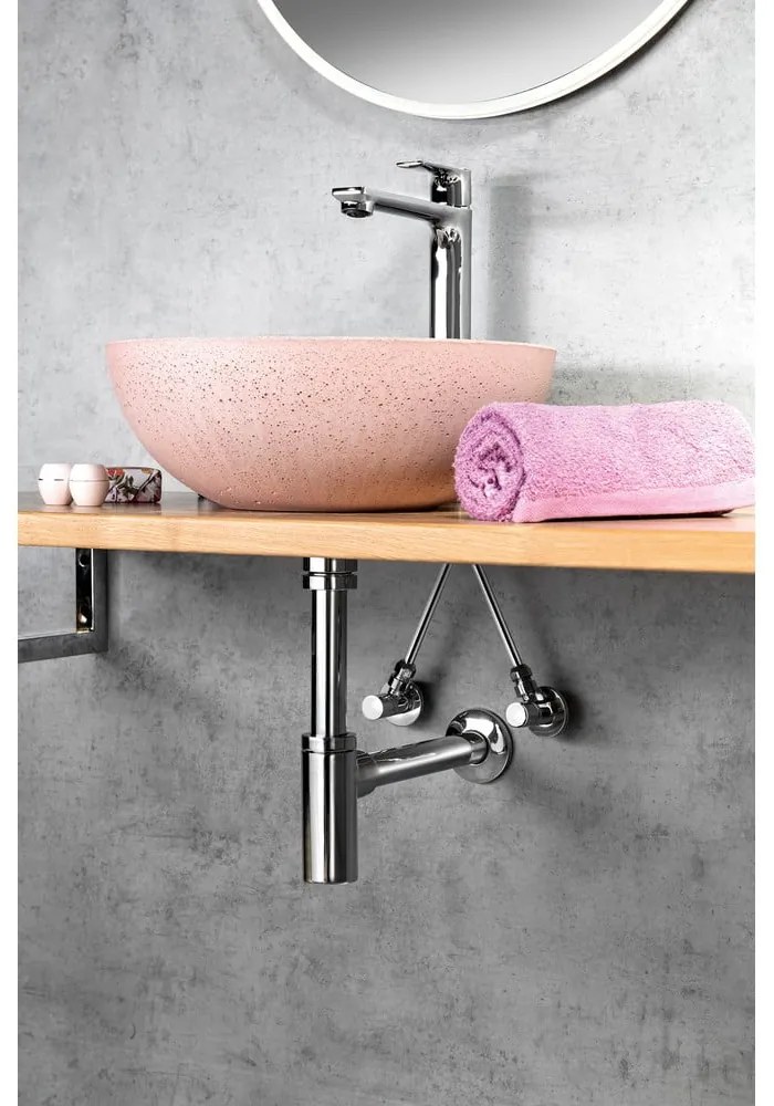 Baterie argintiu-lucios pentru chiuvetă înaltă Pax – Sapho