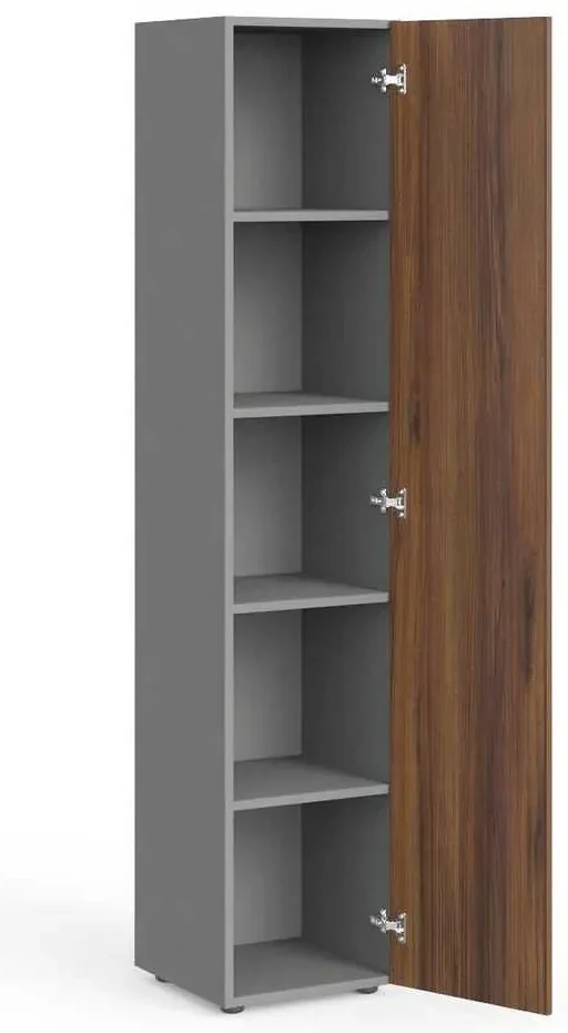 Dulap înalt Manager 39,9 x 42,2 x 196,5 cm, dreapta, nuca warmia / gri