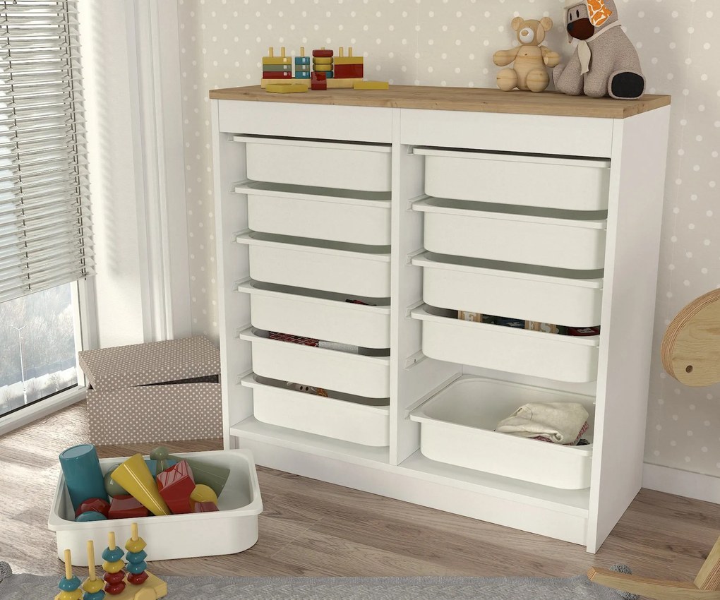 Organizator, Compact Storage, UnicUtil, 89 x 34 x 85 cm, Alb-Maro, UUORG19