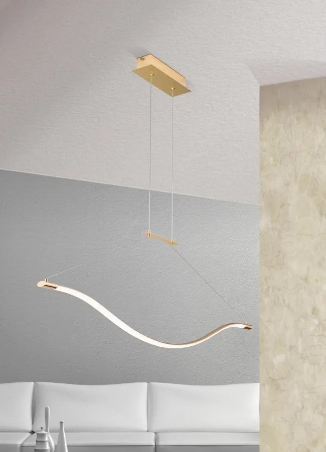 Lustra LED suspendata design modern Donna aurie