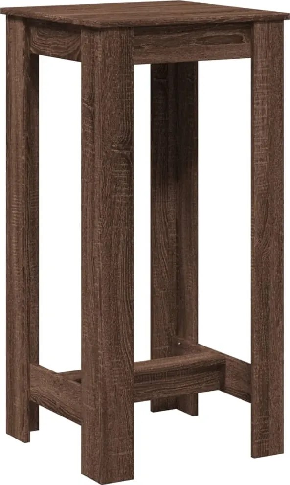 vidaXL Masă de bar, stejar maro, 51x50x103,5 cm, lemn prelucrat