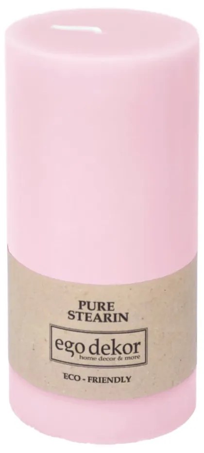 Lumânare Eco candles by Ego dekor Friendly, durată ardere 50 h,roz