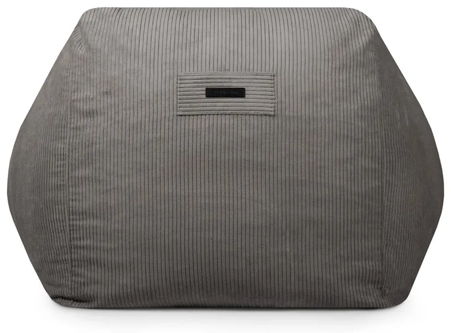 Fotoliu bean bag maro cu tapițerie din catifea reiată Sofa Snug – SLOWDOWN