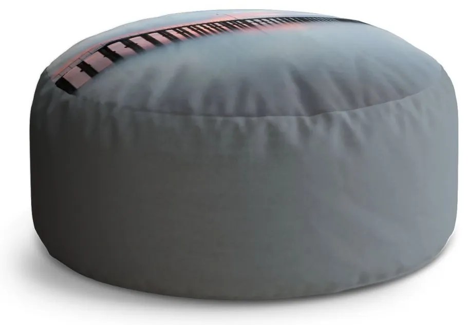 Taburet Circle ponton cu amurg, gri