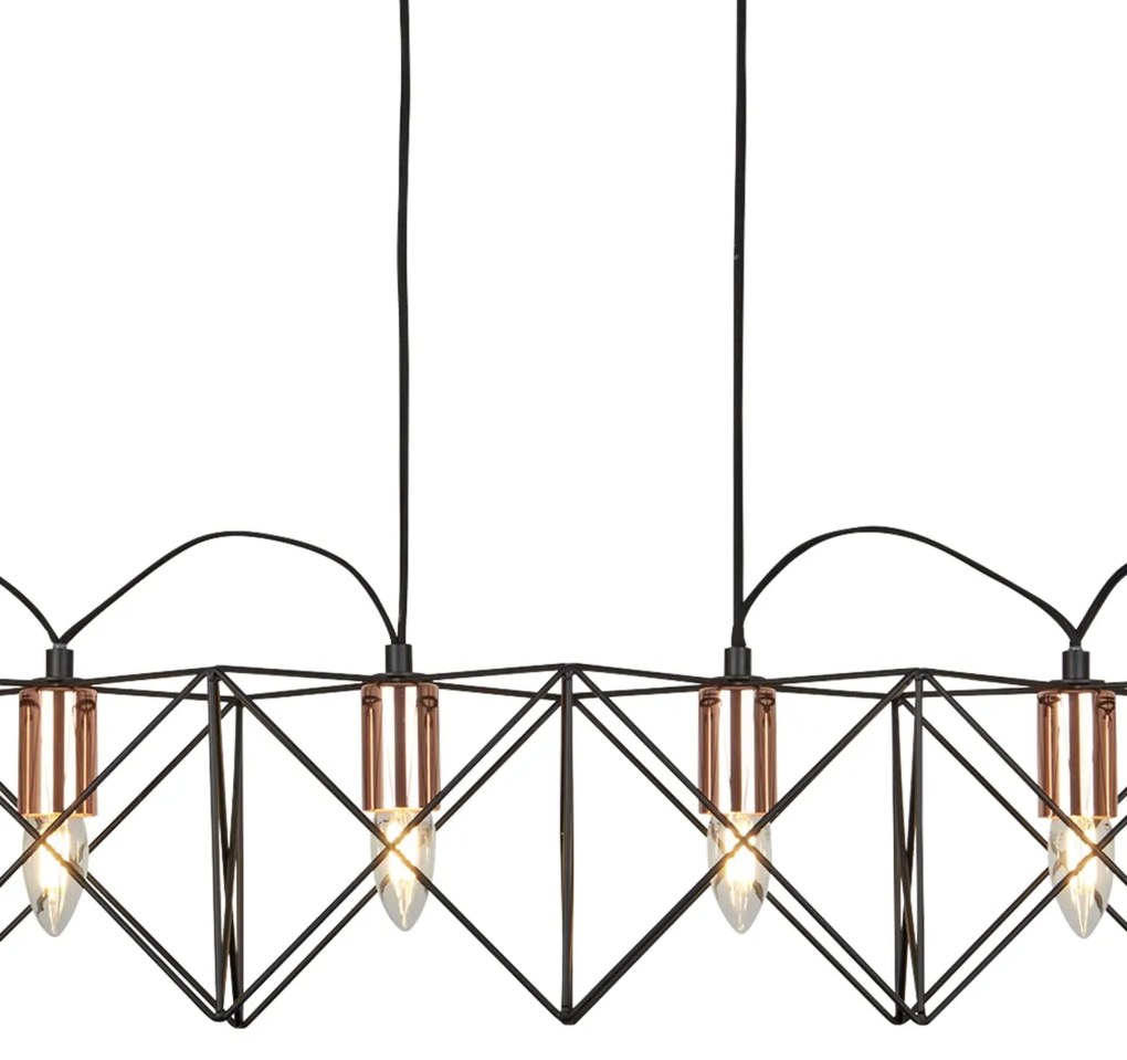 Lustra moderna design minimalist Anthea 8416-6BK SRT