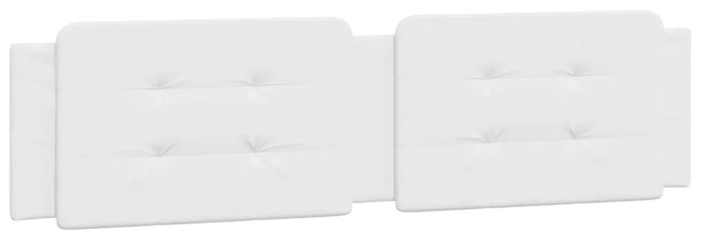 374884 vidaXL Pernă pentru tăblie pat, alb, 200 cm, piele artificială