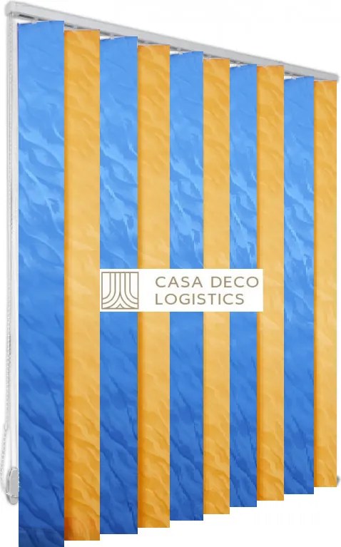 Jaluzele verticale BEATA 9607/9617 portocaliu pal/albastru