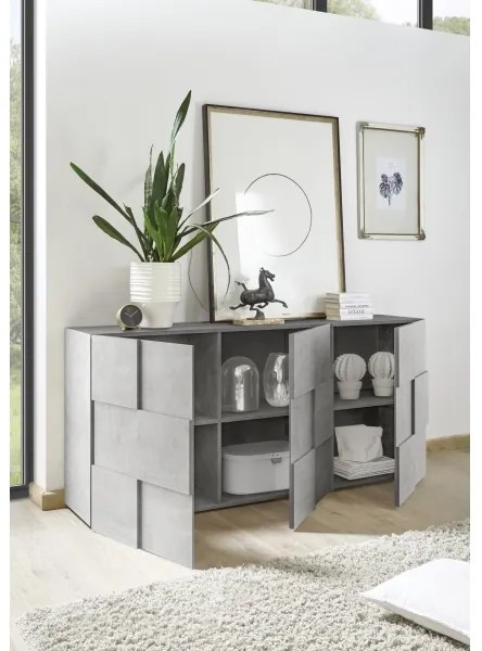 Comodă SERIAN, gri beton