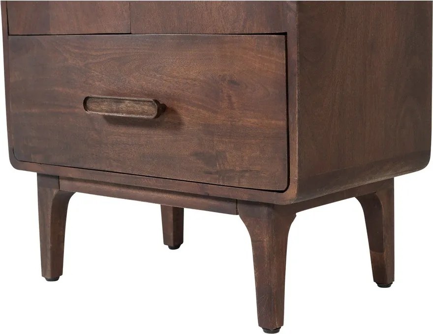 Dulap în culoare naturală închisă din lemn de mango 60x200x35 cm Liya – WOOOD