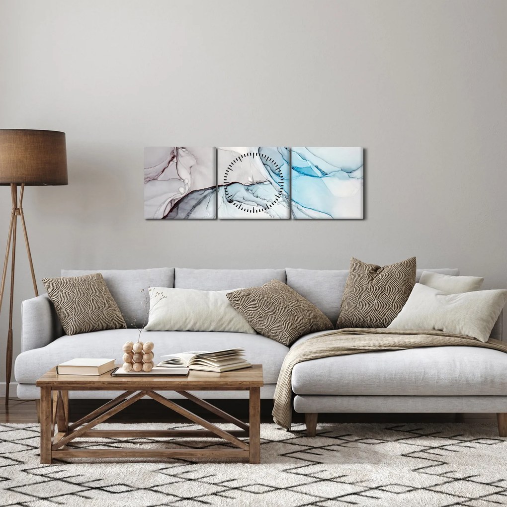 Tablou abstracției (cu ceas) (90x30 cm)