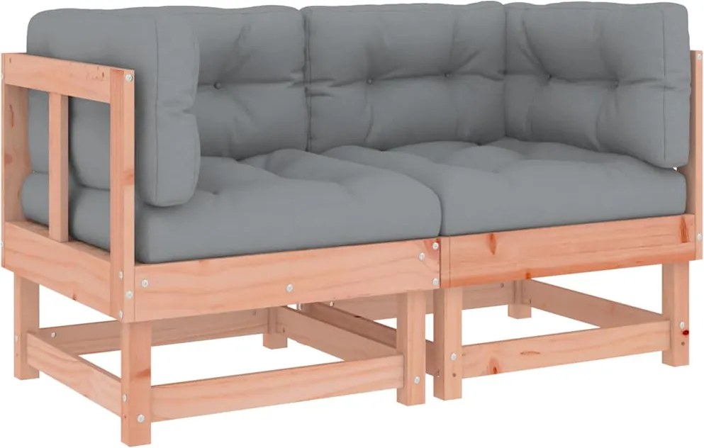 vidaXL Canapele colțar cu perne, 2 buc., lemn masiv de pin
