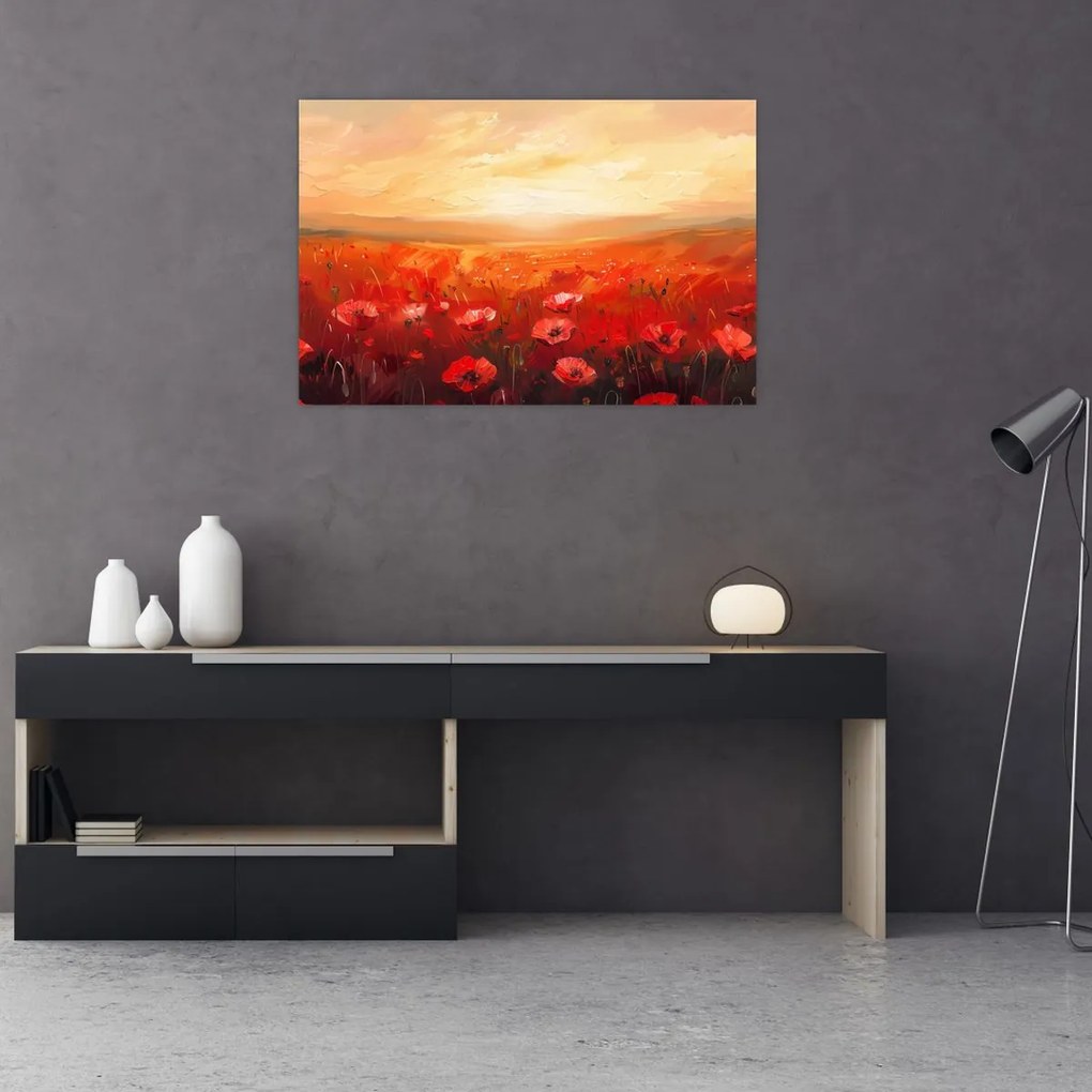 Tablou - Câmp de maci (90x60 cm)