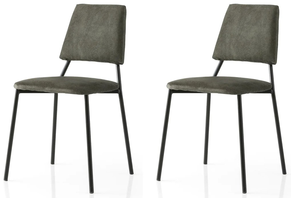 Set 2 buc. scaune bucătărie Limeta V2 (Negru + antracit). 1127579
