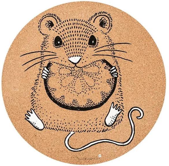 Suport veselă din plută Bloomingville Mouse, ⌀ 37 cm