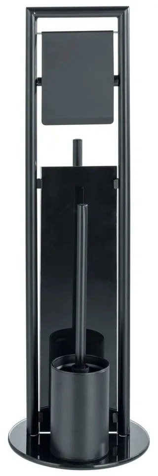 Suport pentru hârtie igienică negru din oțel inoxidabil Ravina – Wenko