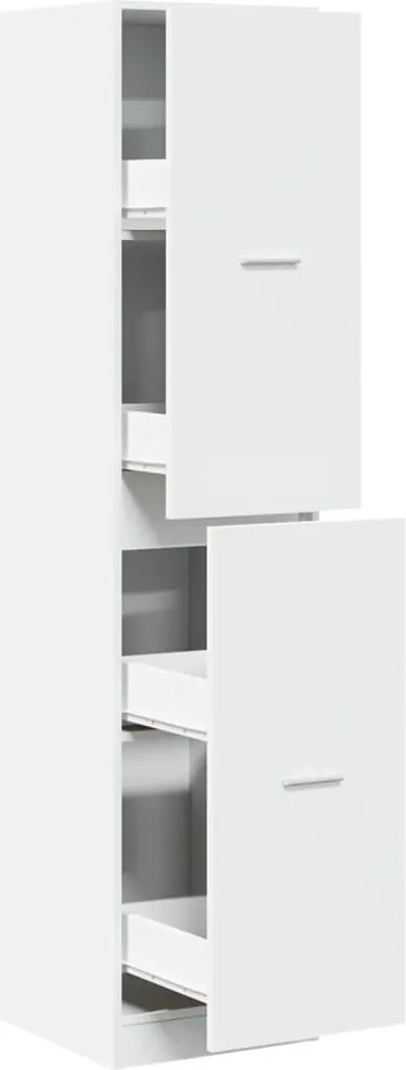 vidaXL Dulap de farmacie, alb, 40x41x174,5 cm, lemn prelucrat