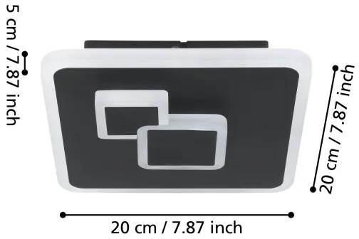 Plafonieră LED CADEGAL LED/7,8W/230V neagră Eglo 30658