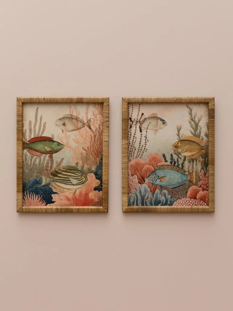 Set de 2 tablouri din rattan " Marine "