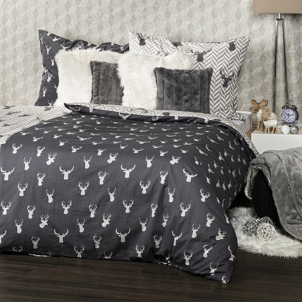 Lenjerie de pat din bumbac 4Home Reindeer, 140 x 220 cm, 70 x 90 cm, 140 x 220 cm, 70 x 90 cm