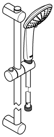GROHE 27326000 - Set de duș VITALIO JOY 600 mm crom lucios