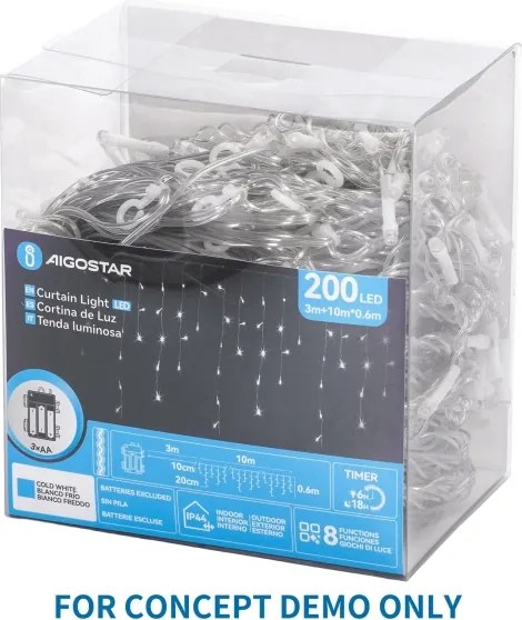 Aigostar - Ghirlandă LED de exterior pentru Crăciun 400xLED/8 funcții 23x0,4m IP44 multicoloră