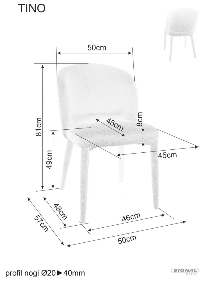 Scaun Tino gri Wind 84
