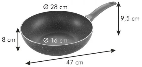 Wok Tescoma Manico Rosso 28 cm, roșu