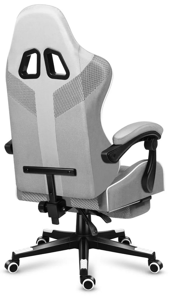 Fotoliu gaming Fusion 4.7 (alb + gri). 1087481
